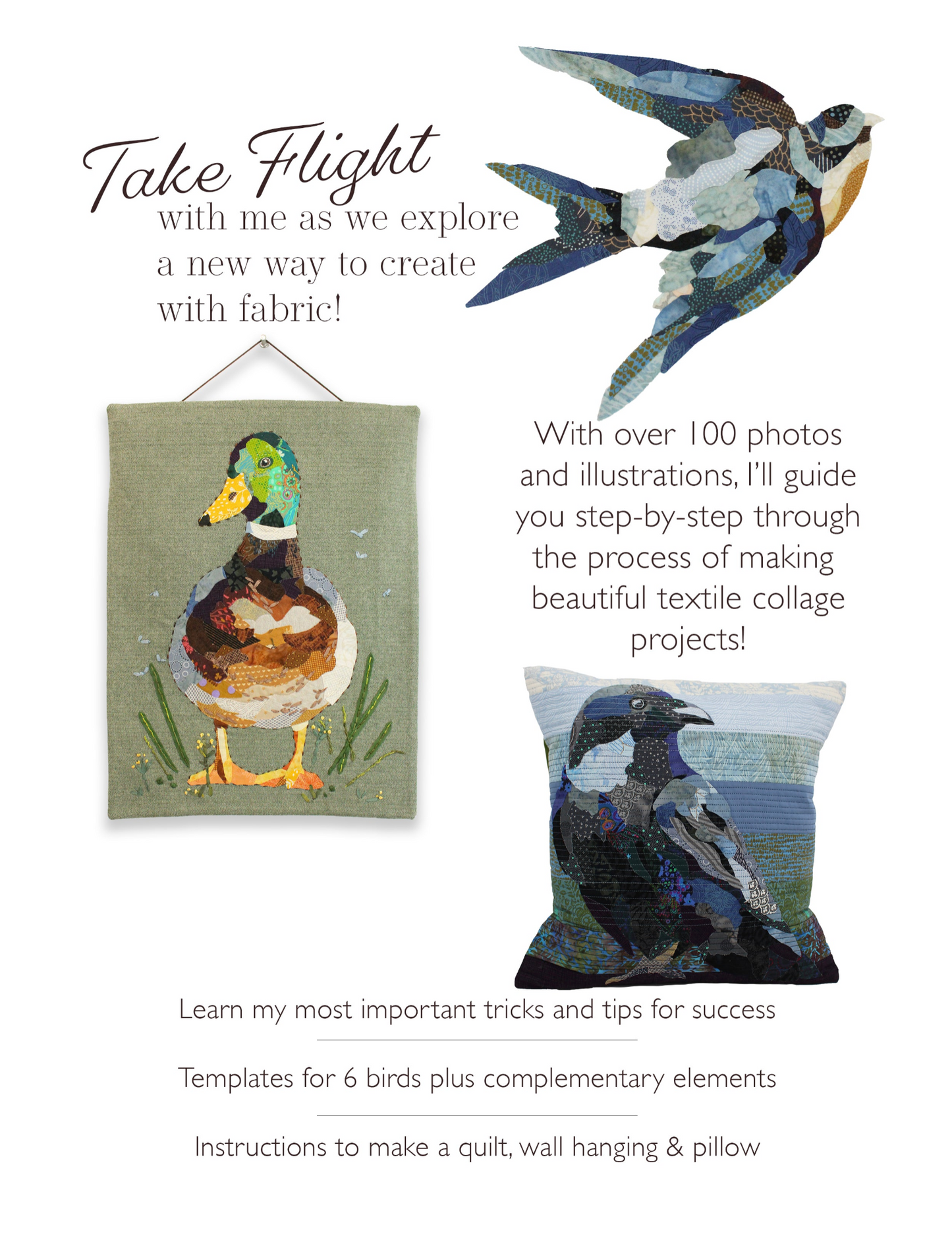 Take Flight: Fun with Textile Collage
